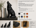 Lupo Low Poly – Scultura Geometrica da Arredo