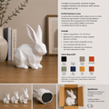 Coniglio Low Poly – Scultura Geometrica da Arredo