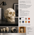 Teschio Low Poly – Scultura Geometrica da Arredo