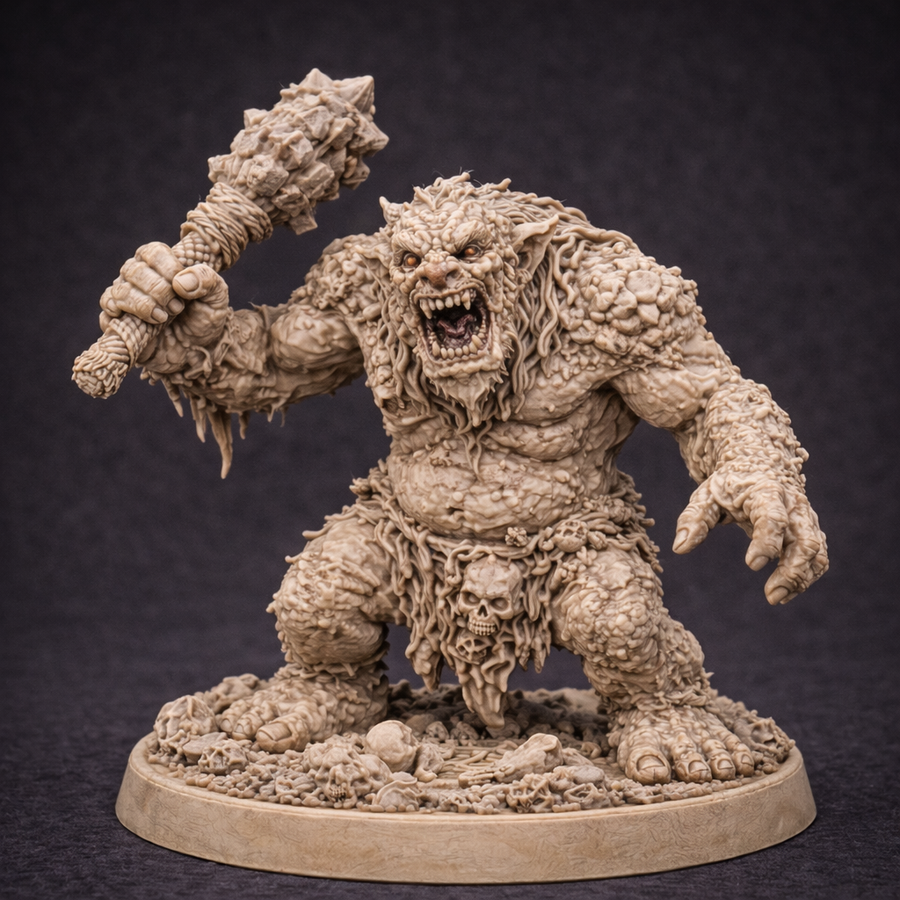 Minor Cave Troll - 32mm Fantasy Miniature