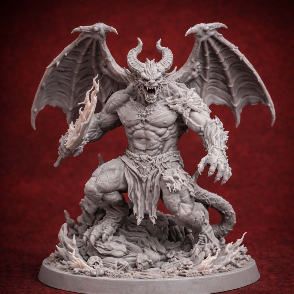 Demone Alato dell Abisso – Boss Miniatura Fantasy