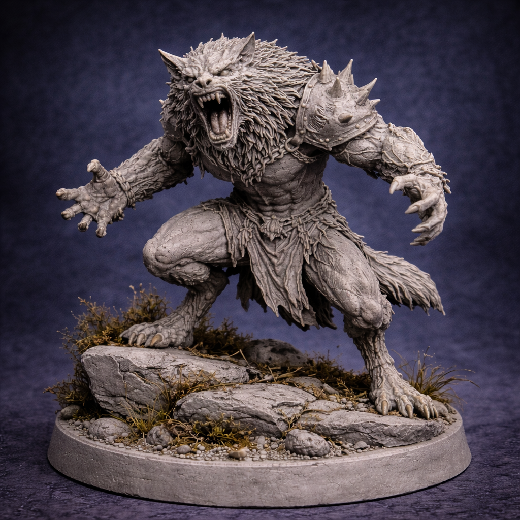 Lupo Mannaro della Luna Nera – Miniatura Fantasy