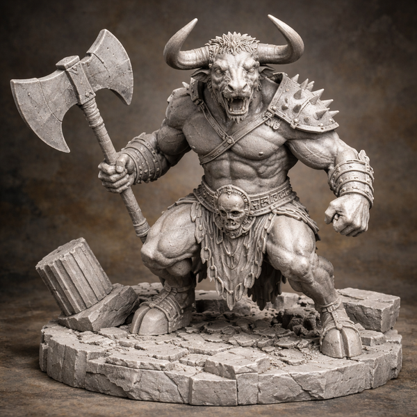 Minotauro del Labirinto – Miniatura Mitologica Greca