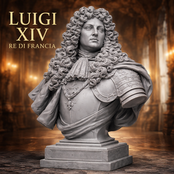 Busto Re Luigi XIV in Resina – Alta Definizione