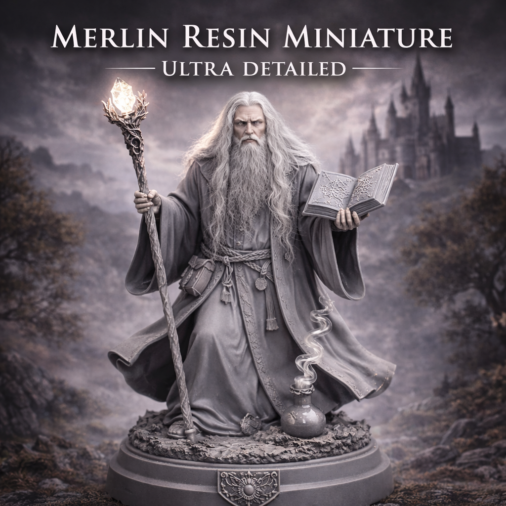 Merlino – Miniatura Fantasy in Resina Ultra Dettagliata