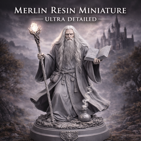Merlino – Miniatura Fantasy in Resina Ultra Dettagliata
