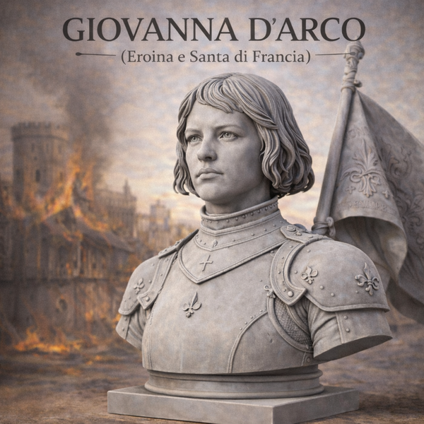 Busto Giovanna d’Arco in Resina – Finitura Primer Grigio