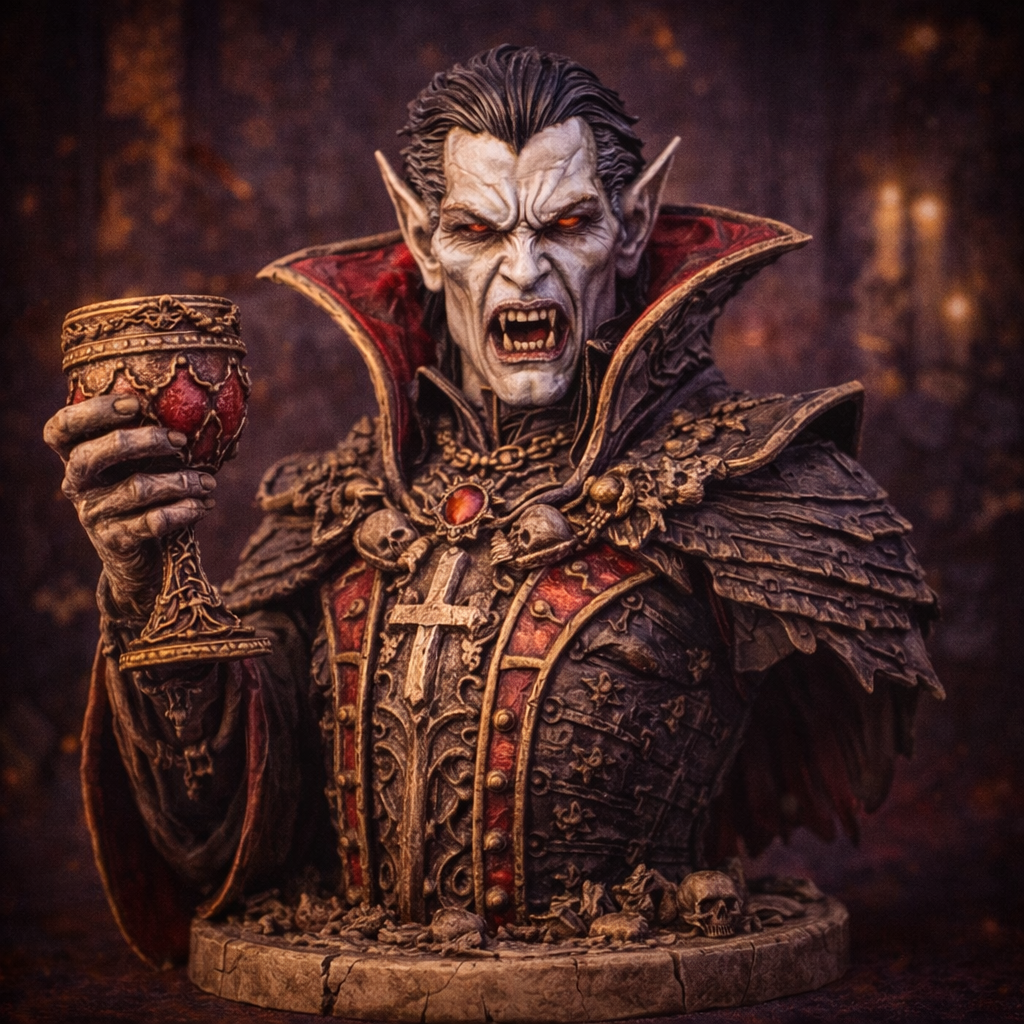 🩸 Vampirfürst – Dark Fantasy Sammlerbüste