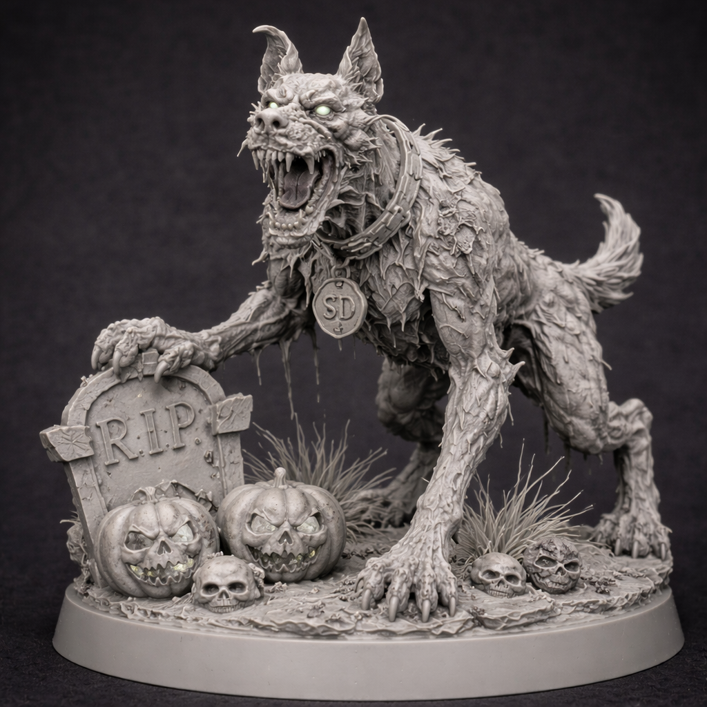Cane Mannaro Maledetto – Miniatura Fantasy in Resina