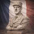 Büste aus Kunstharz Charles de Gaulle