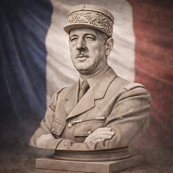 Busto in resina Charles de Gaulle