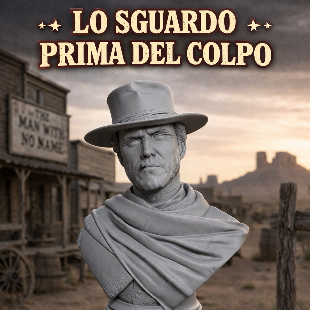 Busto Western Lo Sguardo Prima del Colpo – Stile Clint Eastwood