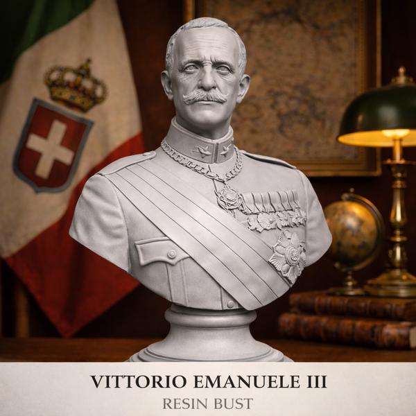 Busto Vittorio Emanuele III in Resina – Alta Definizione (Copia)