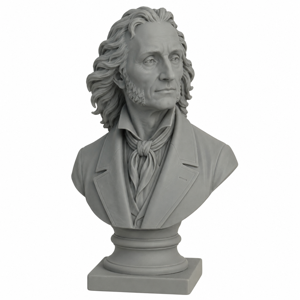 Busto Nicolo Paganini – Alta Definizione in Resina o PLA