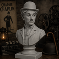 Busto Charlie Chaplin – Alta Definizione in Resina o PLA