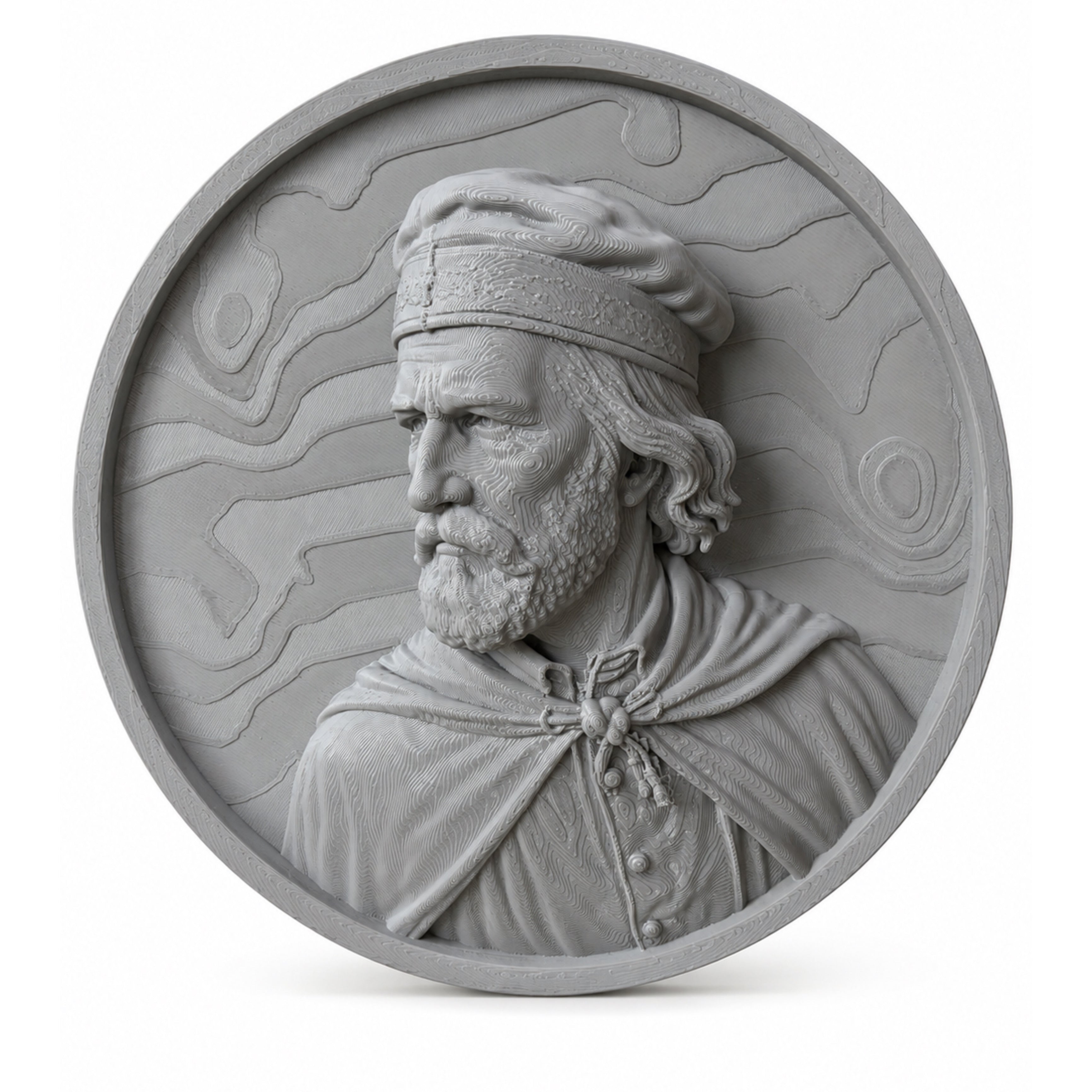 Giuseppe Garibaldi – Bassorilievo Decorativo 3D