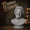 Franco Franchi – Busto in Resina o PLA Effetto Marmo