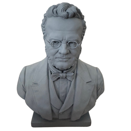 Camillo Benso di Cavour Bust in Resin – Grey Primer Finish