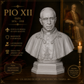 Busto Papa Pio XII – Scultura in Resina Alta Definizione (Copia)