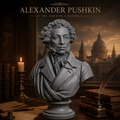 Alexander Pushkin – Finitura Primer Grigio in Resina