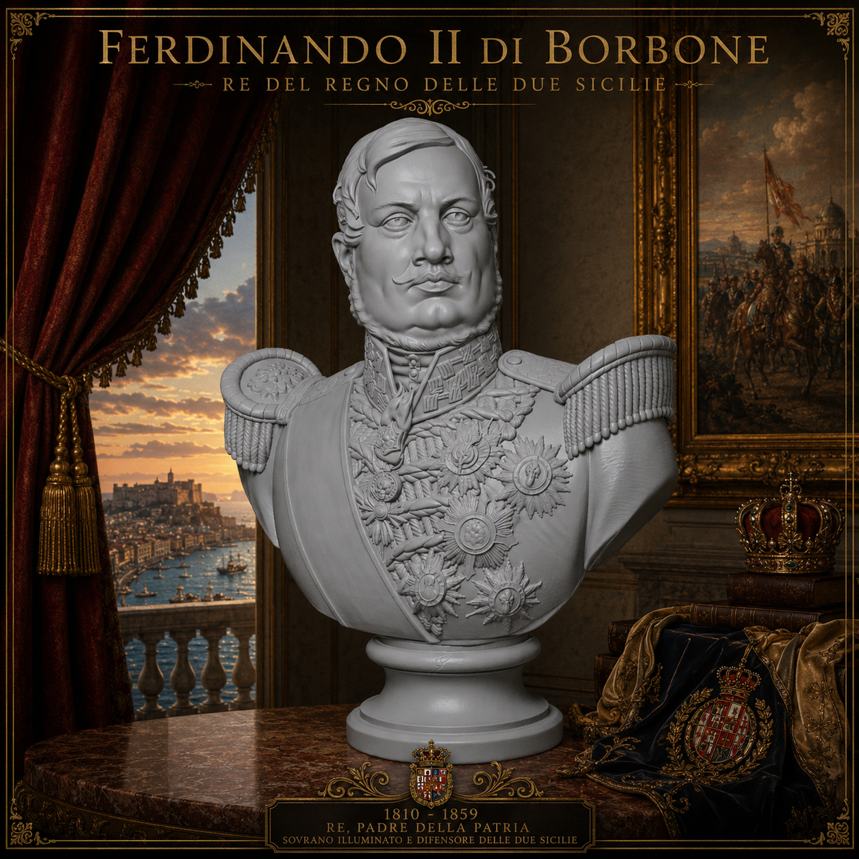 Ferdinando II di Borbone– Busto Storico