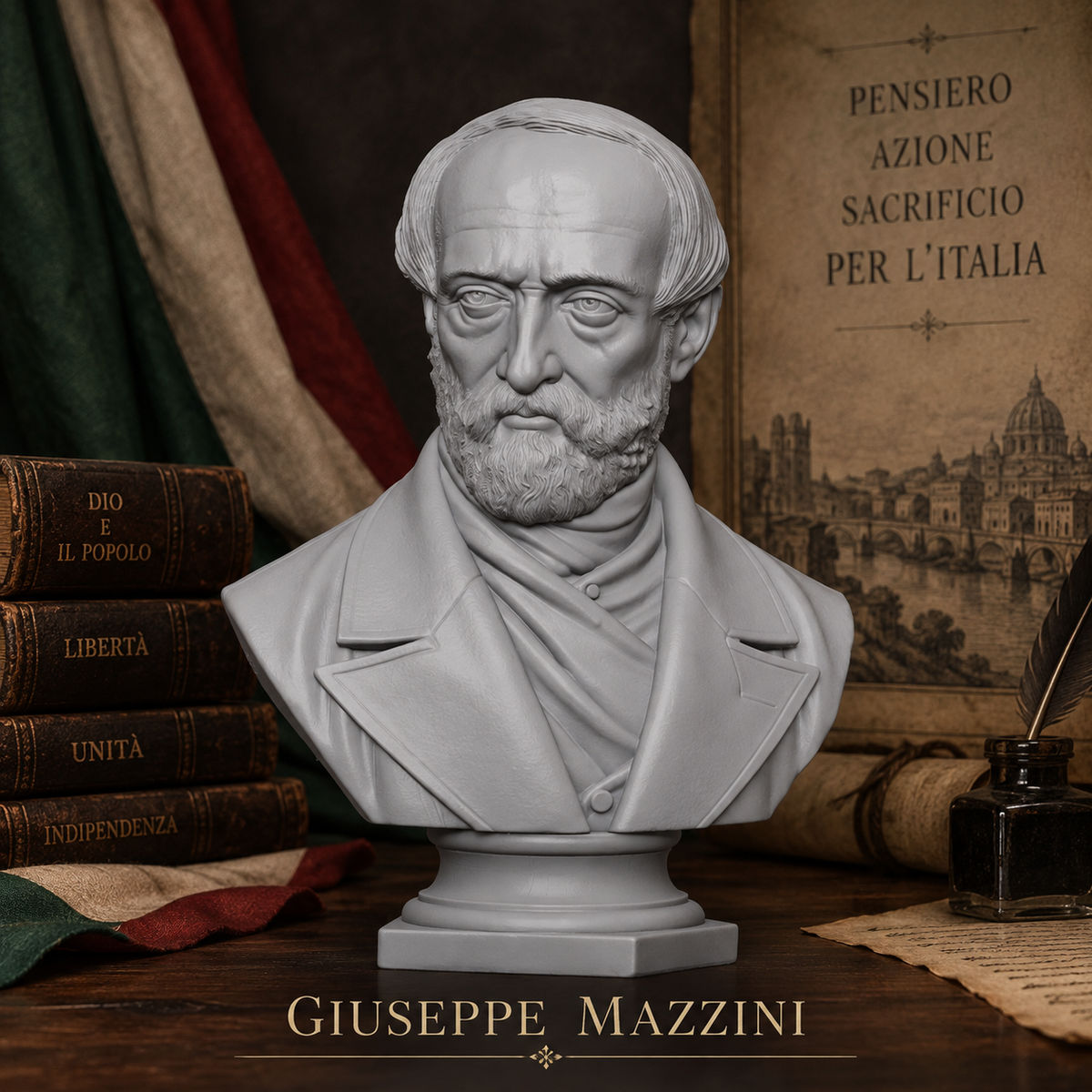 Giuseppe Mazzini – Busto Artistico da Collezione