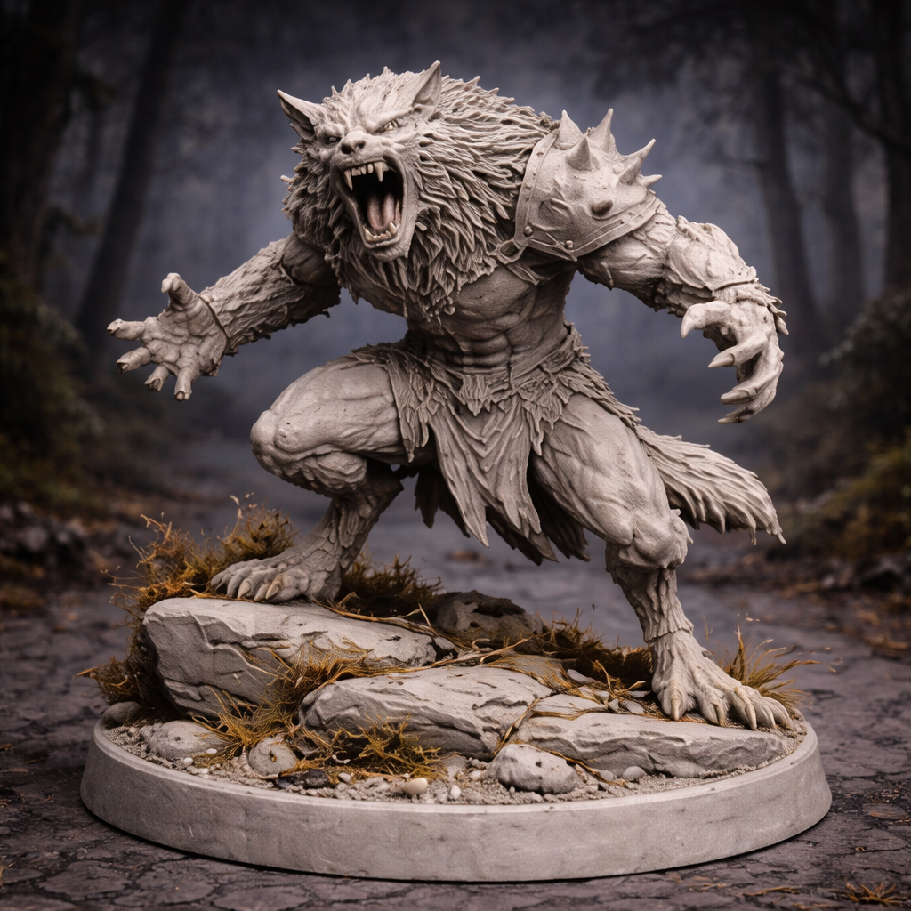 Lupo Mannaro della Luna Nera – Miniatura Fantasy
