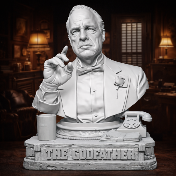 Busto Vito Corleone “The Godfather” – Statua da Collezione Stile Cinema Classico