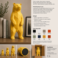 Orso Low Poly – Scultura Geometrica da Arredo