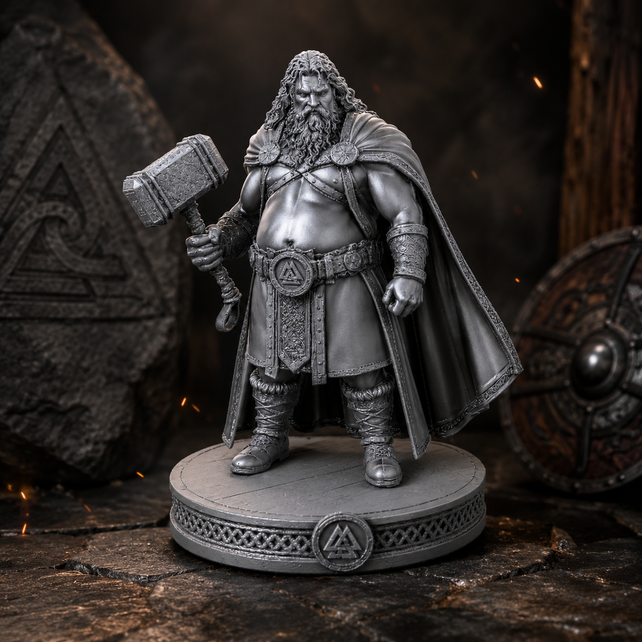 Thor – Dio del Tuono | Miniatura Mitologica in Resina