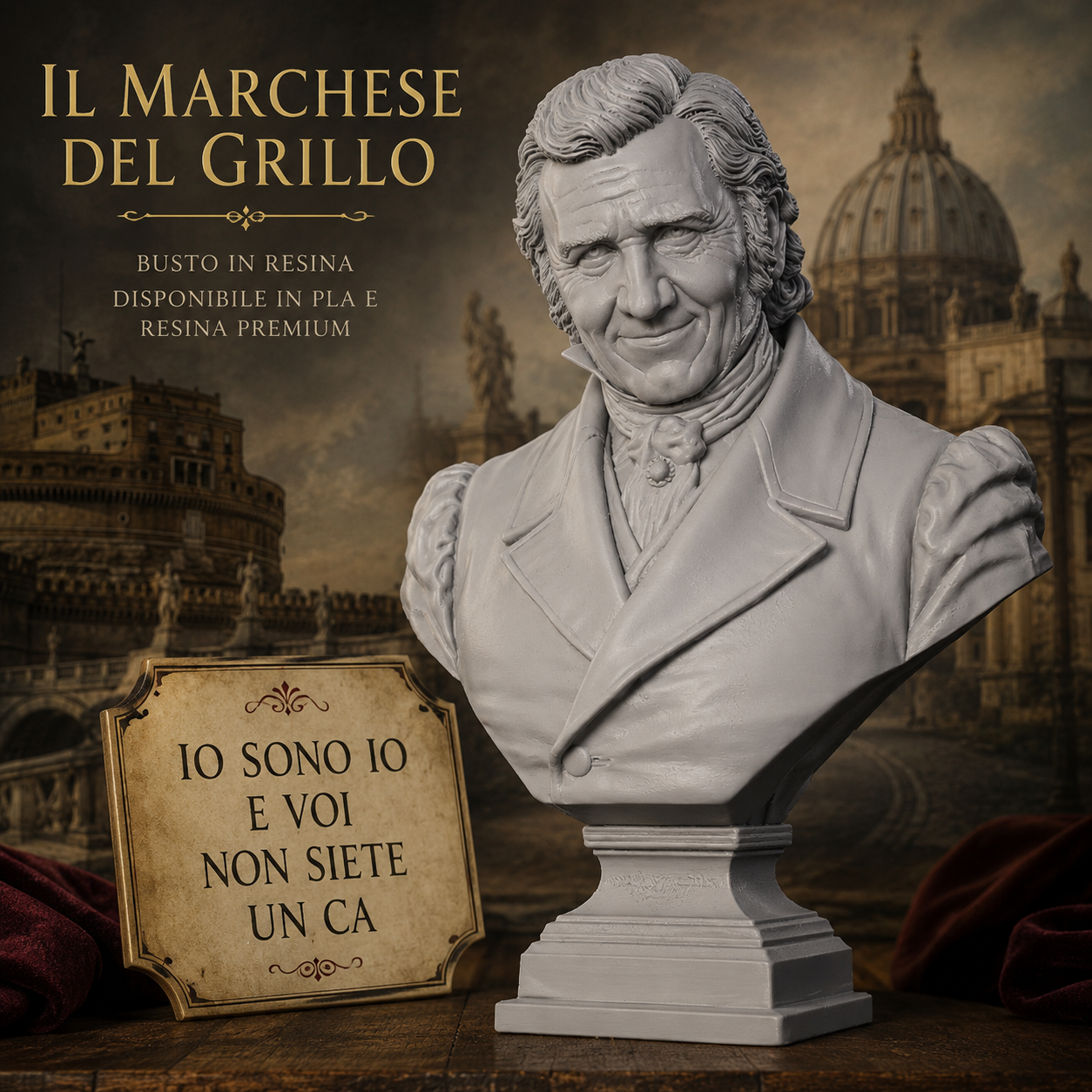Busto Alberto Sordi- Il Marchese del Grillo