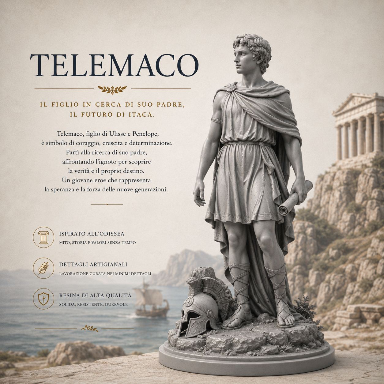 Telemaco – Figlio di Ulisse | Miniatura Mitologica