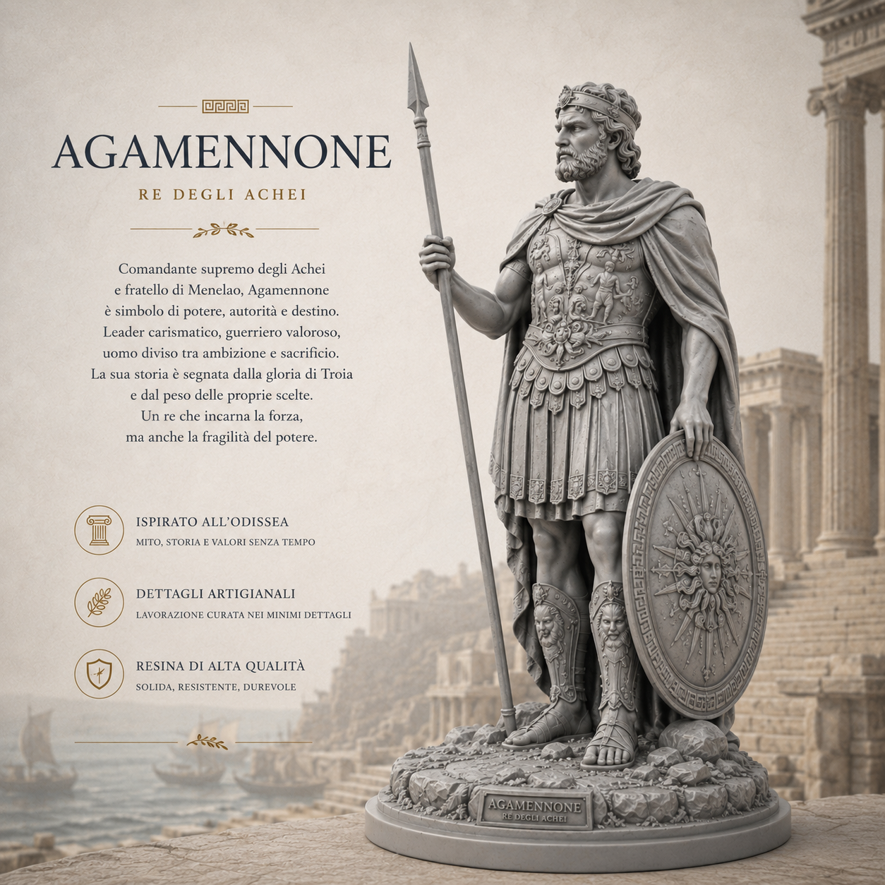 Agamennone – Re degli Achei | Miniatura Mitologica