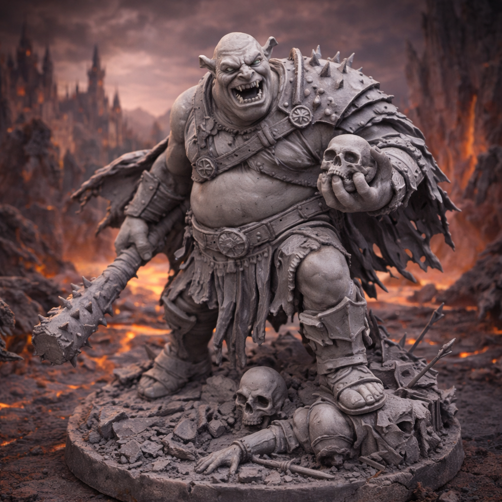Ogre Fantasy – Miniatura in Resina Primer Grigio