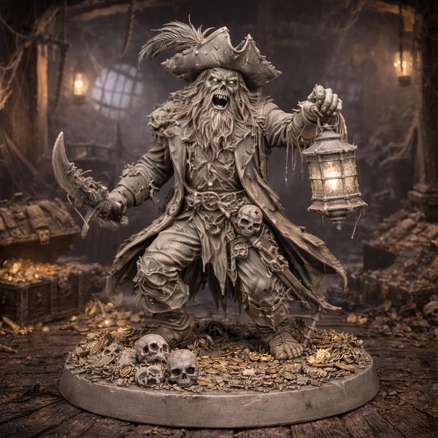 🏴‍☠️ Untoter Pirat – Miniatur aus Resin